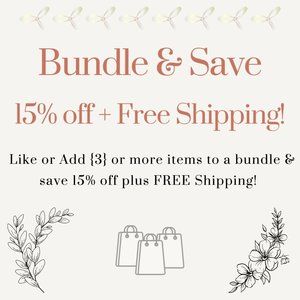 ⭐️ 15% OFF + FREE SHIPPING ⭐️